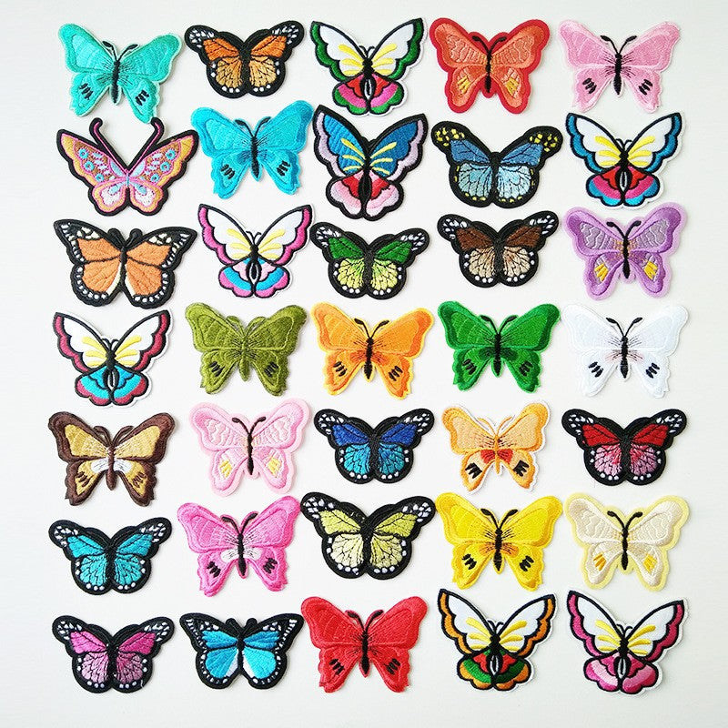 Wholesale Color Embroidered Butterfly Cloth Embroidery Patches